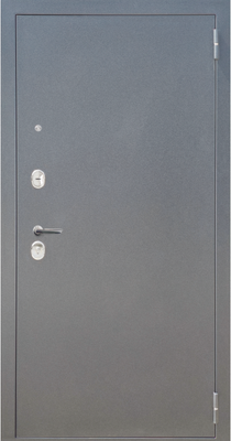 Входная дверь металлическая-29 Зеркало букле графит/velluto bianco Двери арт 860(960)х2050