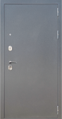 Входная дверь металлическая-5 Зеркало букле графит/velluto bianco Двери арт 860(960)х2050