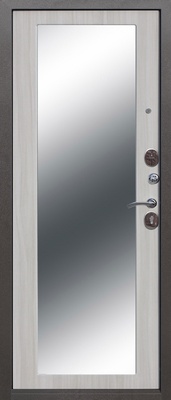 Феррони Входная дверь 10 см Троя серебро Макси зеркало