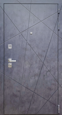 Входная дверь металлическая-7 бетон графит/бетон снежный  Двери арт860(960)х2050